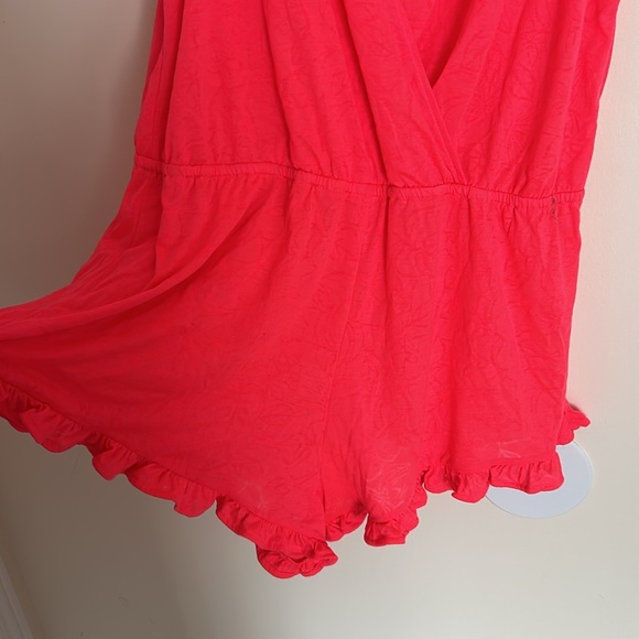 Romper Swim Cover Up With Frilly Shorts - Picture 3 of 3